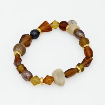 Brown Glass Bead Bracelet