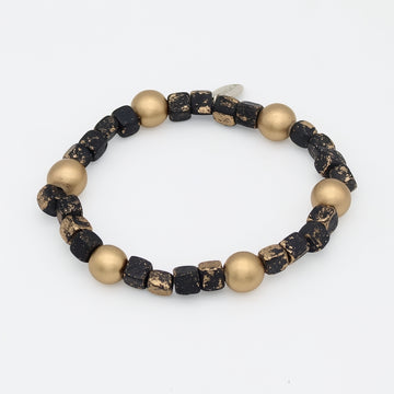 Black and Gold Speckle Bracelet