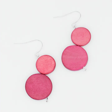 Bubblegum Georgie Two Bead Drop Earrings