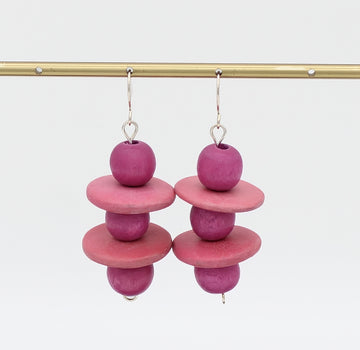 Pink Contemporary Earring
