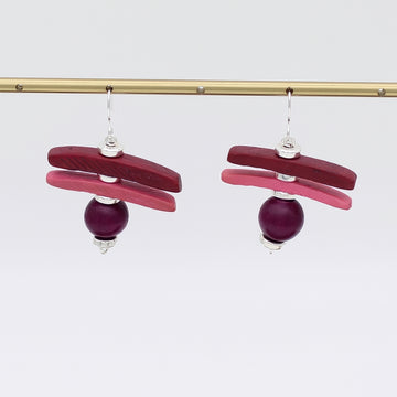 Fuchsia Skylar Coastal Aura Earrings - Sylca Designs - Chunky Jewelry 