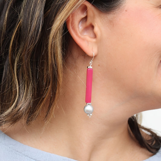 Fuchsia Flair Drop Earring