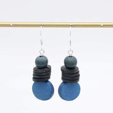 Blue and Gray Dusk Earrings