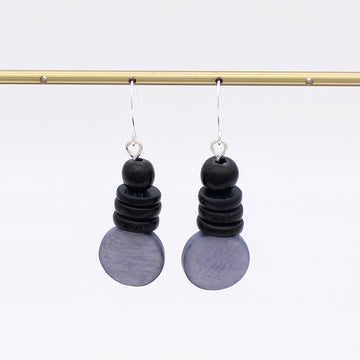 Periwinkle and Black Dusk Earrings
