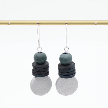 Silver and Gray Dusk Earrings