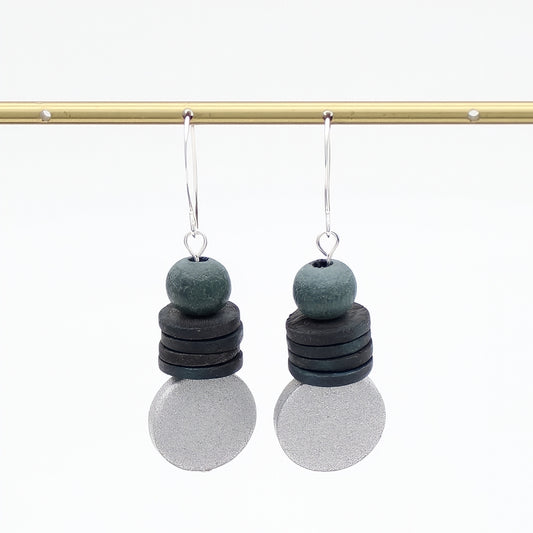 Silver and Gray Dusk Earrings