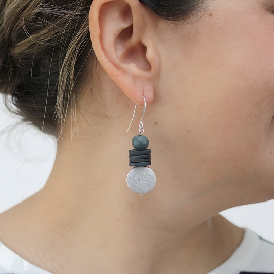 Silver and Gray Dusk Earrings