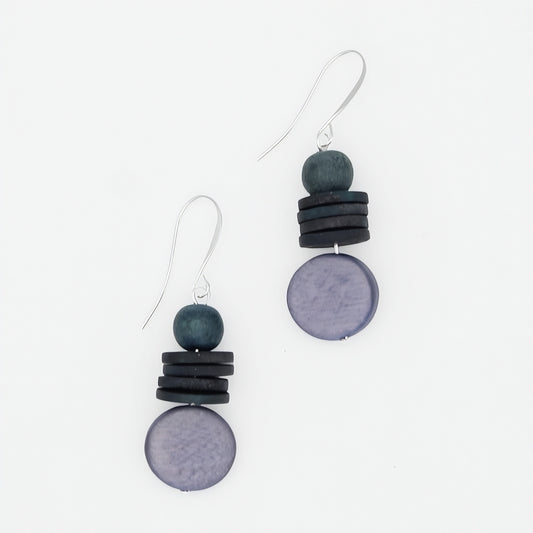 Periwinkle and Gray Dusk Earrings
