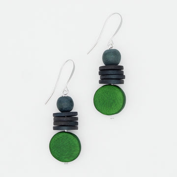 Green and Gray Dusk Earrings