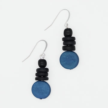 Blue and Black Dusk Earrings