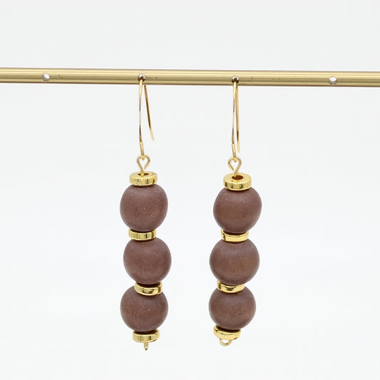 Brown Cascade Earrings