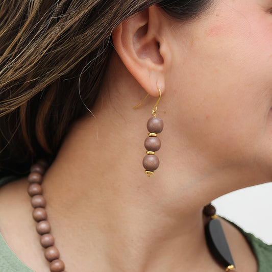 Brown Cascade Earrings