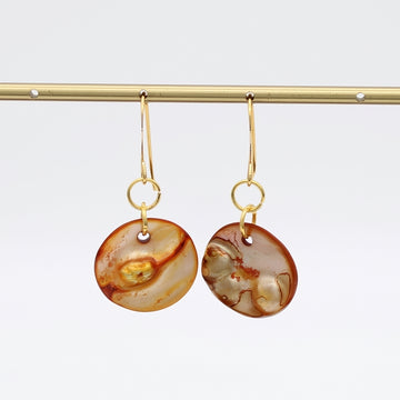 Orange Glow Dangle Earrings
