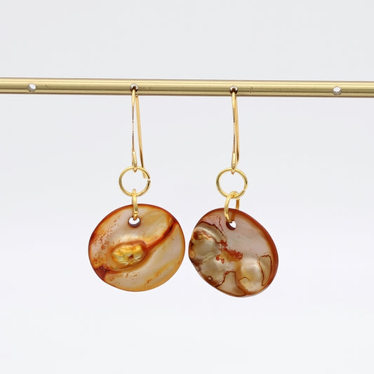 Orange Glow Dangle Earrings