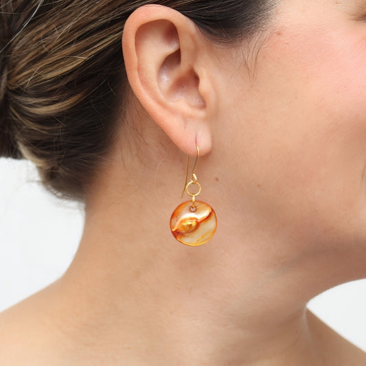 Orange Glow Dangle Earrings