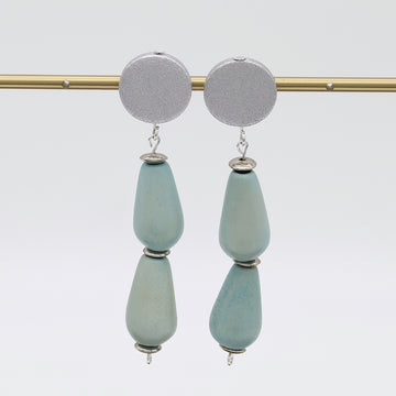 Blue Driftwood Teardrop Earring