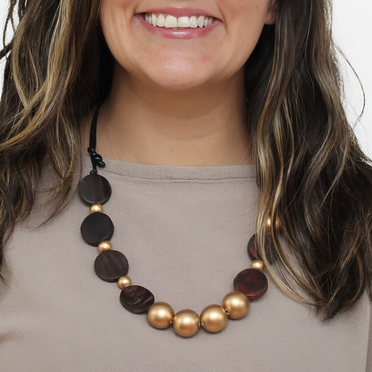 Golden Birch Statement Necklace