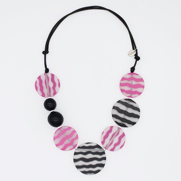 Black and Fuchsia Vera Necklace
