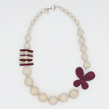 Purple and White Flutter Statement Necklace
