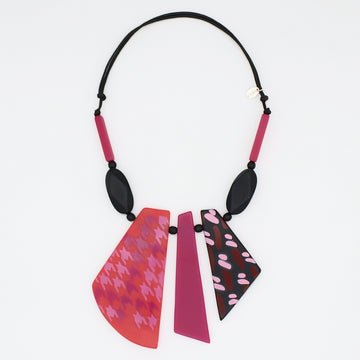 Fuchsia Prism Pendant Necklace