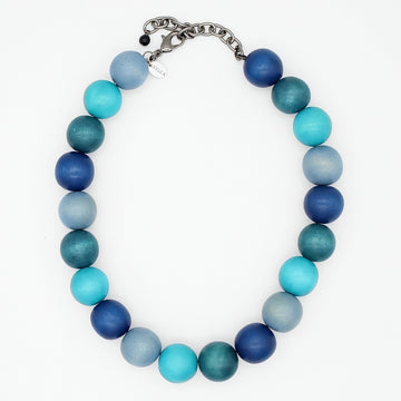 Shades of Blue Faye Beaded Choker