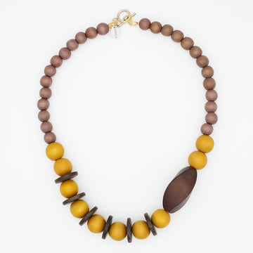 Honeygrain Wood Statement Necklace