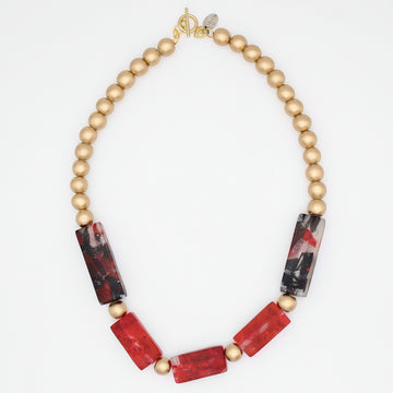 Red Frosted Fusion Necklace