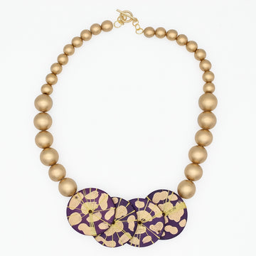Gilded Plum Disc Necklace