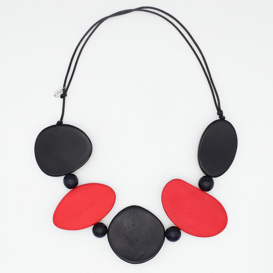 Crimson Pop Statement Necklace