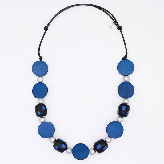 Black and Blue Dottie Necklace