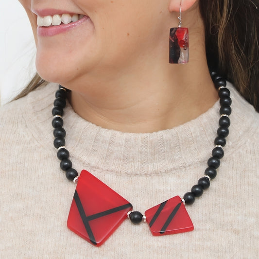 Redline Geo Statement Necklace