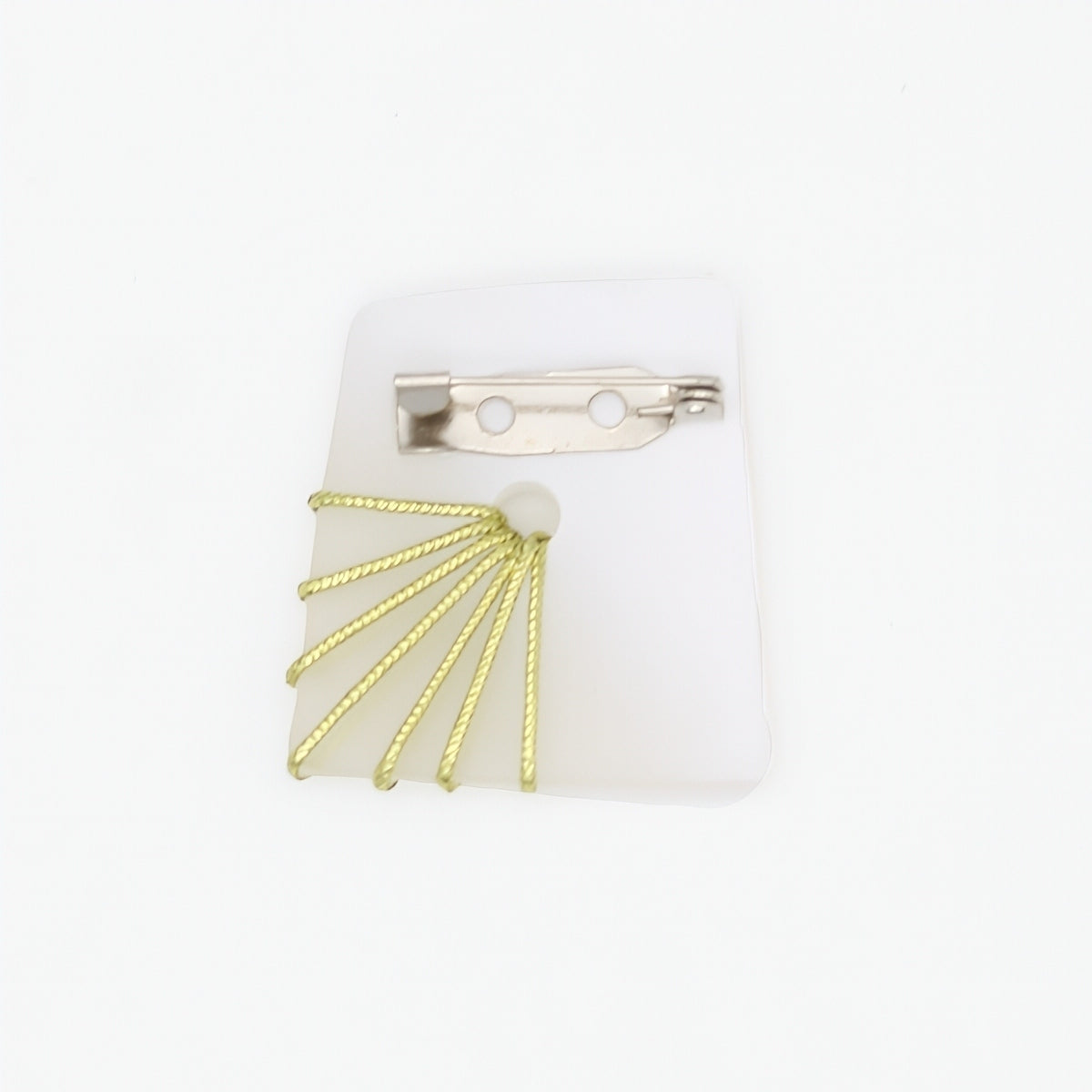 Thread Broach White Frosted Gold Thread Brooch – Sylca Designs