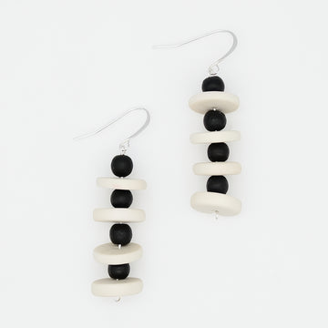 White Tiggy Statement Earrings