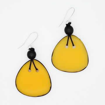 Yellow Petal Pop Resin Earrings