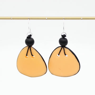 Peach Petal Pop Resin Earrings