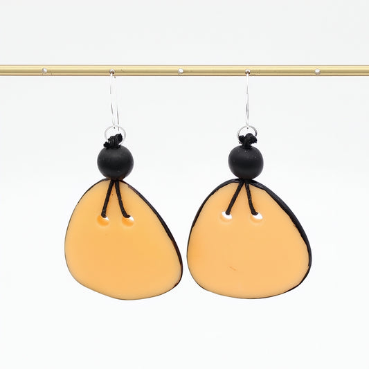 Peach Petal Pop Resin Earrings