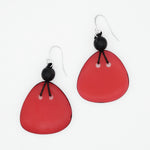 Red Petal Pop Resin Earrings