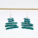 Teal Simply Stacked Earrings