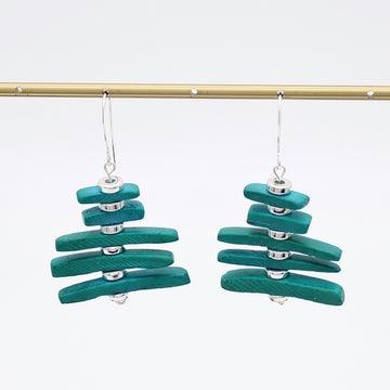 Teal Simply Stacked Earrings