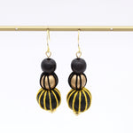 Black and Gold Art Deco Earring