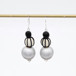 Black and Cream Art Deco Earring