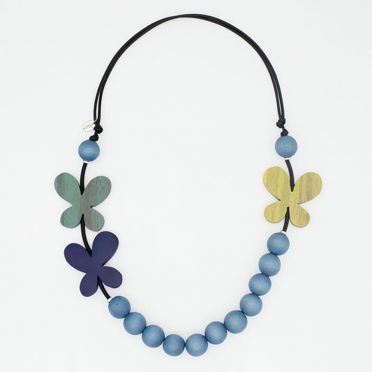 Blue Woodland Wings Necklace