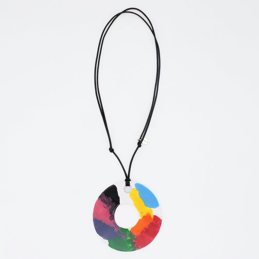 Painter’s Palette Resin Necklace