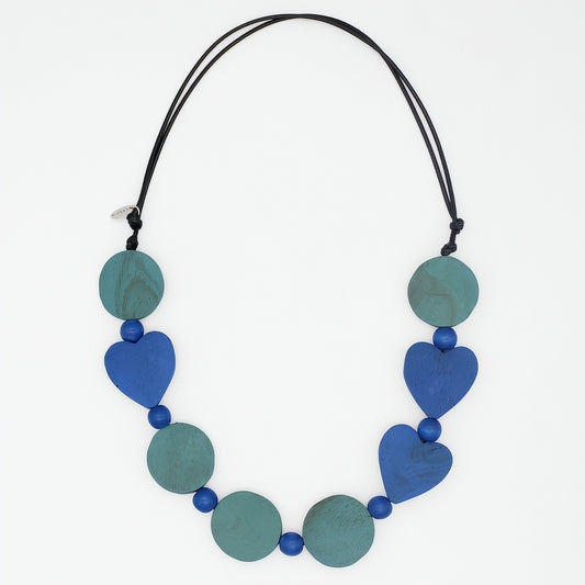 Marina Blue Heartgrain Necklace