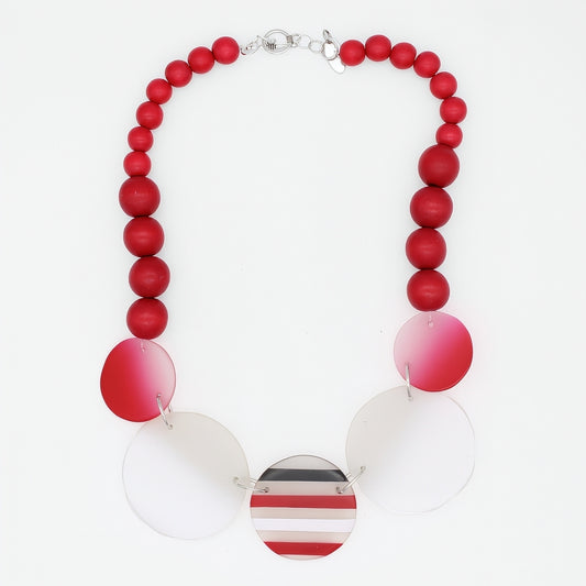 Red Mirage Statement Necklace