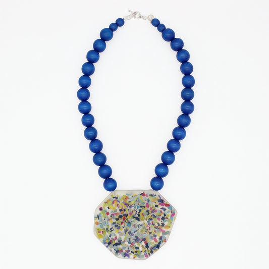 Color Burst Pendant Statement Necklace