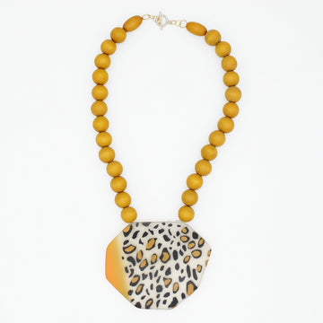Leopard Spot Pendant Statement Necklace