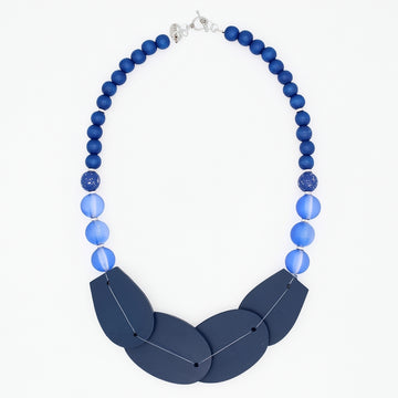 Indigo Bloom Statement Necklace