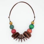 Chunky Brown Indie Statement Necklace