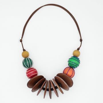 Chunky Brown Indie Statement Necklace